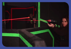 Playing Lasertag in Manchester